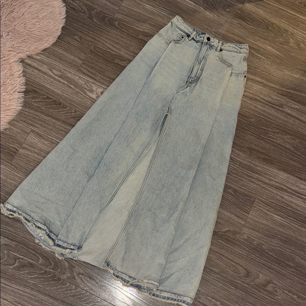 Alexander Wang Light Blue Denim Maxi Skirt